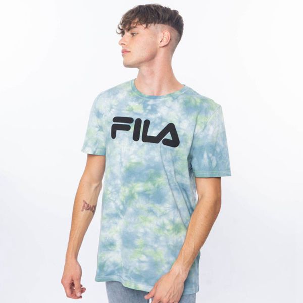 Camisetas Fila Homem Menta/Cinzentas - Fila Mono Deckle Tie Dye Loja Online Portugal,MLPW-79832